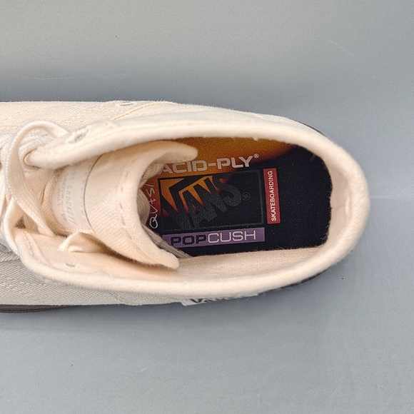 New Vans x Quasi Skateboards Gilbert Crockett High Decon Cream Canvas Brown Mens - Picture 8 of 11